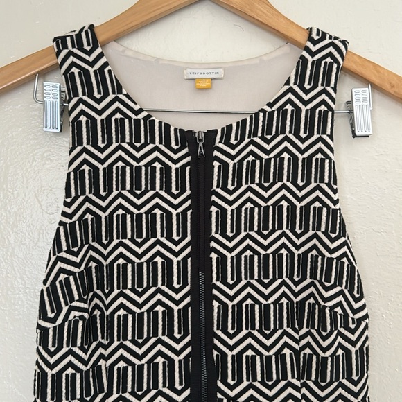 ANTHROPOLOGIE Leifsdottir Tonnelle Zip Front Dress Textured Sleeveless Size 4 - Picture 5 of 16